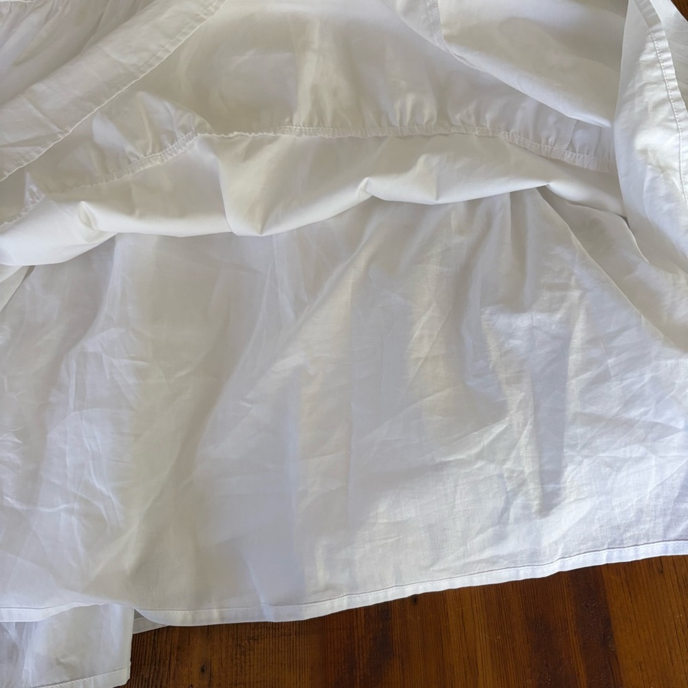 Banana Republic Square Neck White Cotton Tiered Wide Strap Mini Dress Sz XL - Picture 9 of 9
